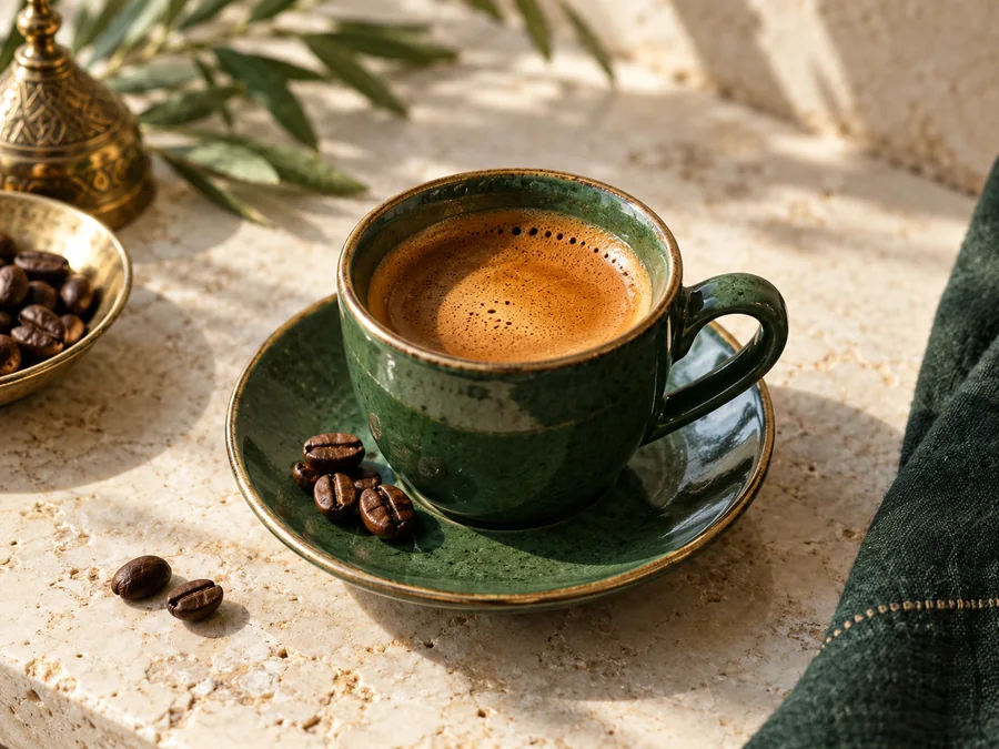 إسبريسو بفنجان أخضر